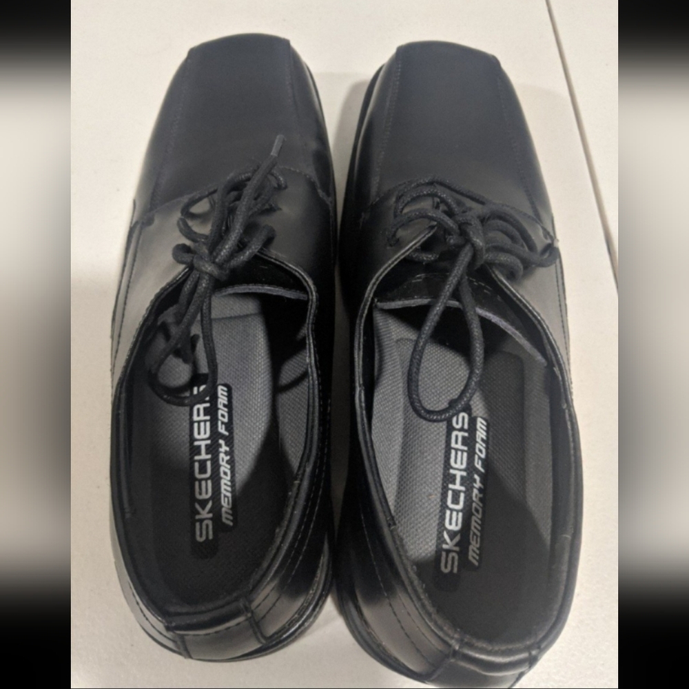 Mens Black Formal Dress Shoes Comfort Support  Wedding Party Gift Geek Retro - Picture 4 of 8